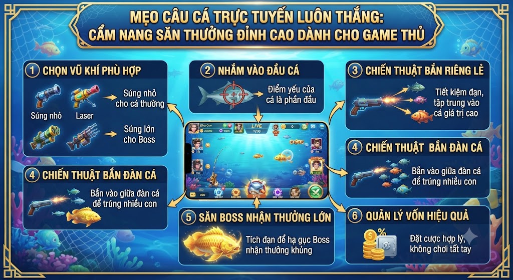 mẹo câu cá trực tuyến